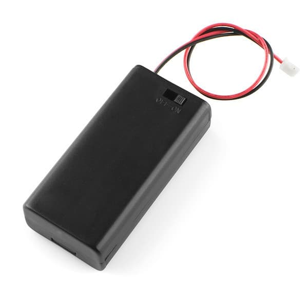 2xAAA battery holder with cover and switch — image 1