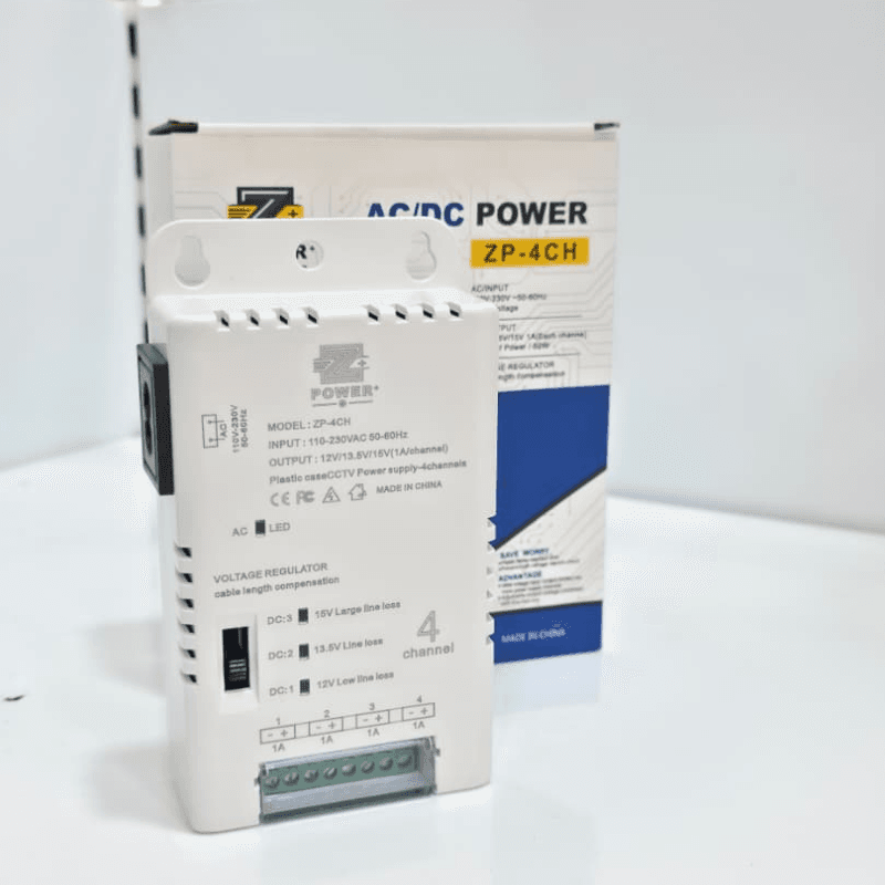 ZPOWER 4-CHANNEL CCTV POWER SUPPLY – ZP-4CH — image 1