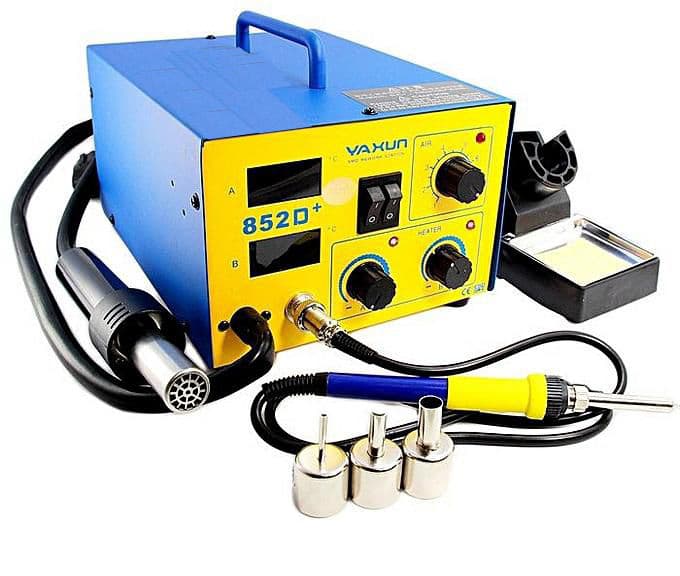 yaxun 852D+ hot air gun and soldering 2 in 1 SMD rework station — image 1