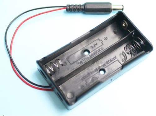 2x18650 battery holder with DC connector — image 1