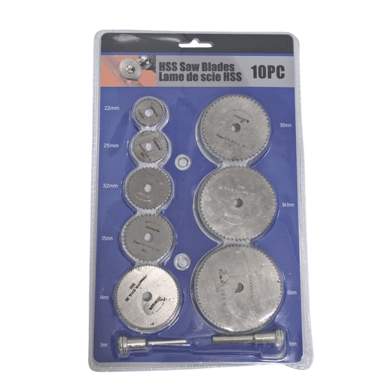 HSS CUTTING SAW BLADE SET FOR ROTARY TOOL – 10 PCS — image 1