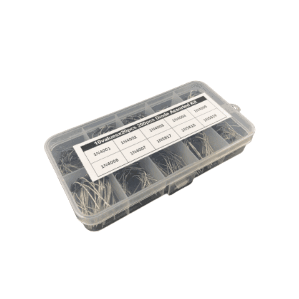 200pcs 1N4001~1N4007 1N5817 1N5818 1N5819 Schottky Rectifier Diode Assortment — image 1