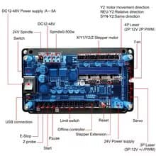 GRBL1.1 3 Axis Controller Board Stepper Motor Double Y Axis USB Driver Support — image 1
