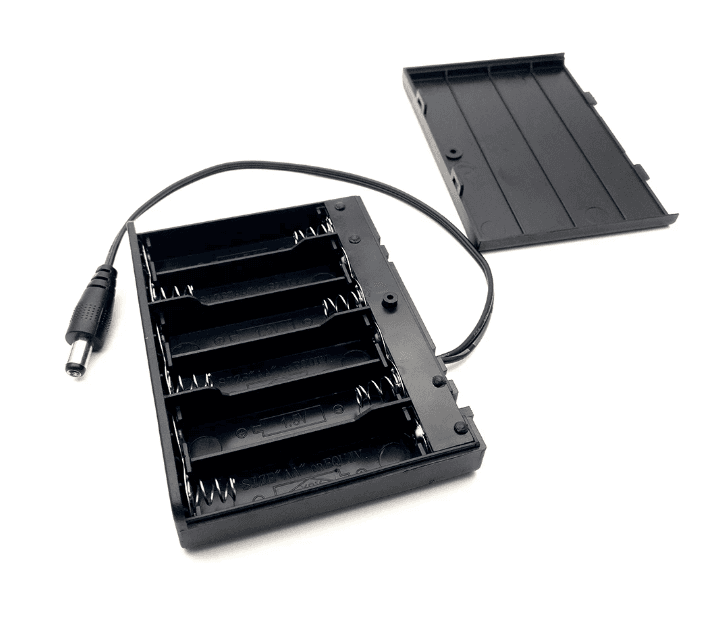 6xAA Battery Holder With Switch and DC connector — image 1
