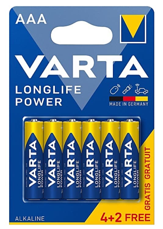 Varta Alkaline Battery AAA LR6 4+2pcs 1PACK — image 1