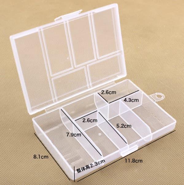 Component Plastic box size 8.1x11.8x2.3cm — image 1