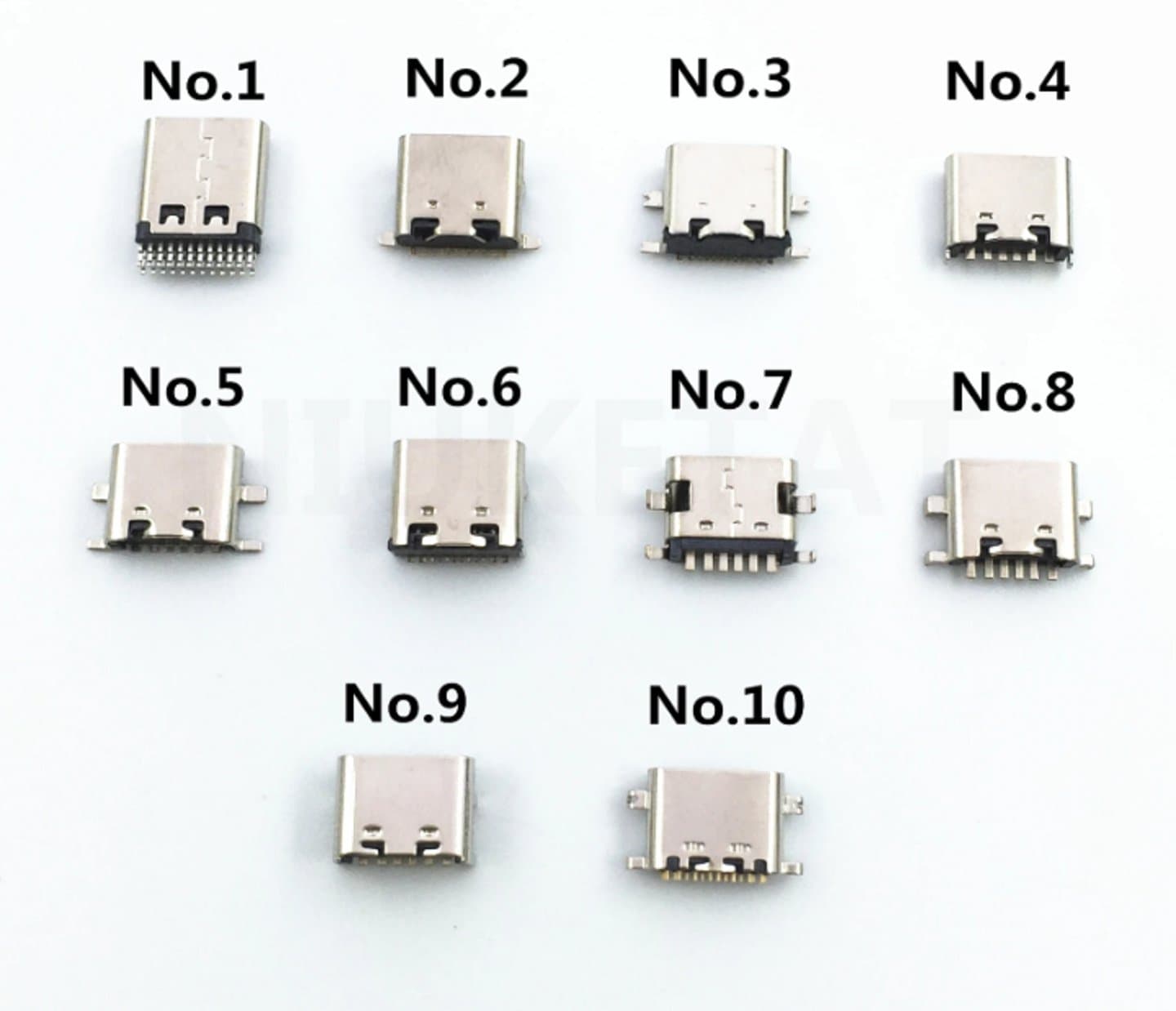 100Pcs 10 types Type-C Usb Connector Kit — image 1
