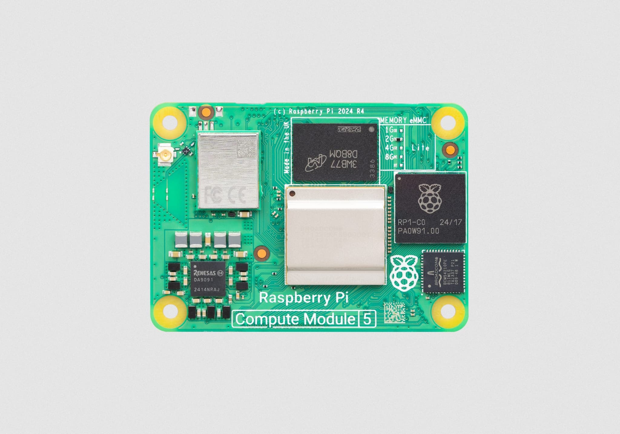 Raspberry Pi Compute Module 5 4GB Non-Wireless 16GB eMMC — image 1