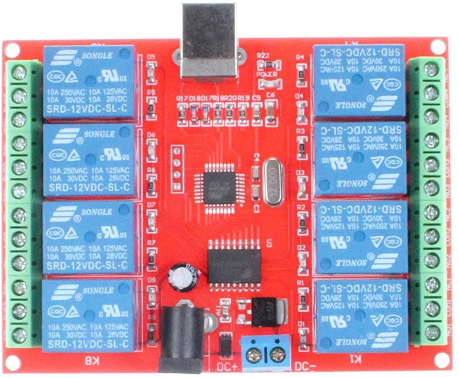 8 Channel 12V relay module usb 10A — image 1
