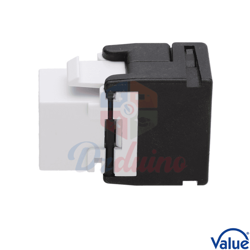 Cat.6 UTP 180 Degree Toolless Keystone Jack With Shutter VALUE — image 1