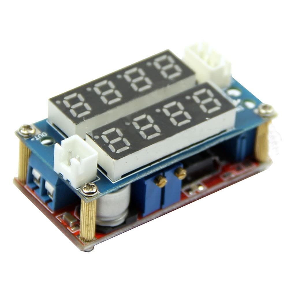 5A Adjustable CC CV Display Step Down Charge Module LED Panel Voltmeter Ammeter — image 1