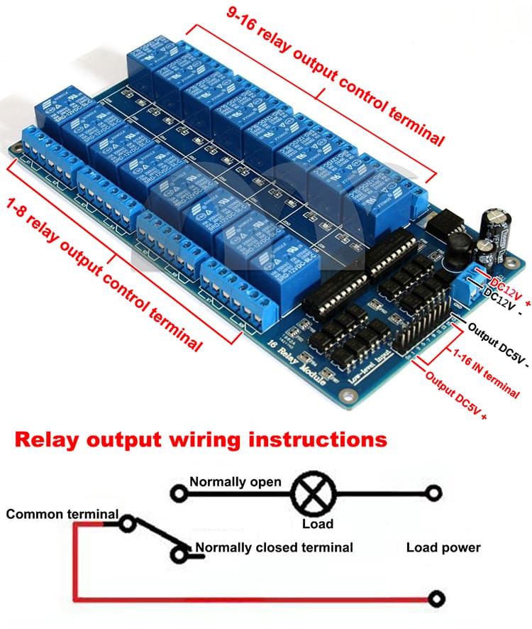 16 Channel Relay Controller Board 12V — image 1