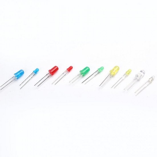  LED 3mm,  Rouge, Vert, Jaune, Blue, Blanc.