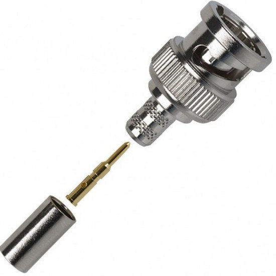 BNC a sertir, Fiche BNC male droite pour KX6  câble/RG59 coaxial  câble