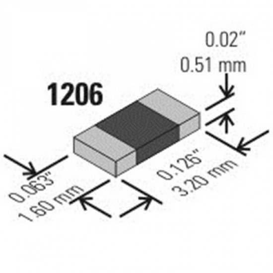 1206  SMD résistances à puce 170 Valeur 1%