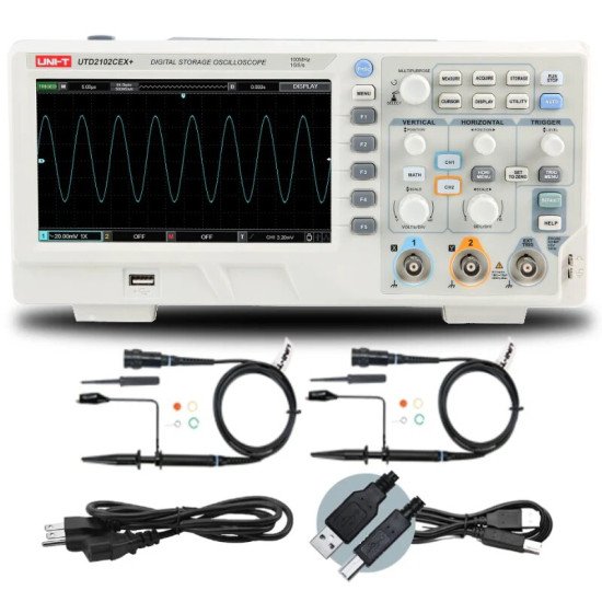 Oscilloscope 2 canaux 200MHz 1Gs / s, UNI-T UTD2202CEX+