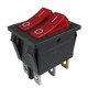 KCD3 bouton rouge On-Off 3Pin DPST Interrupteur à bascule