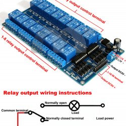 Module relais 12V DC 16 canaux  Module relais 12V DC 16 canaux