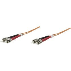 Jarretière FO Multimode,OM2, 50/125µm ,ST/ST Orange 3m  Jarretière FO Multimode,OM2, 50/125µm ,ST/ST Orange 3m