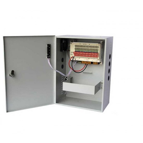 alimentation DC12V 20A distribuer box pour 16cameras - SIHD1220-16CBD