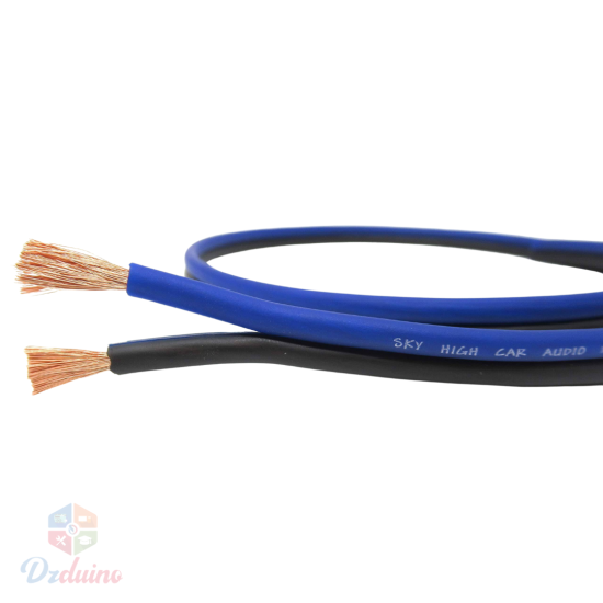 Haut-Parleur Câble bleu et noir double câble 0.75mm²  1m