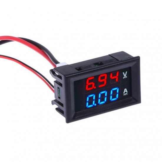 100V 10A Voltmètre Ampèremètre Bleu + LED rouge Amp