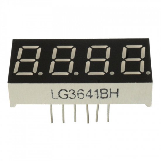 7 Segment 4 Digit cathode commune 0,36" ROUGE