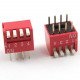 2.54mm 4Positions 8Pin Red DIP Switch