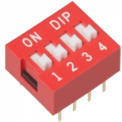 2.54mm 4Positions 8Pin Red DIP Switch 2.54mm 4Positions 8Pin Red DIP Switch