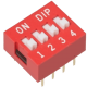 2.54mm 4Positions 8Pin Red DIP Switch