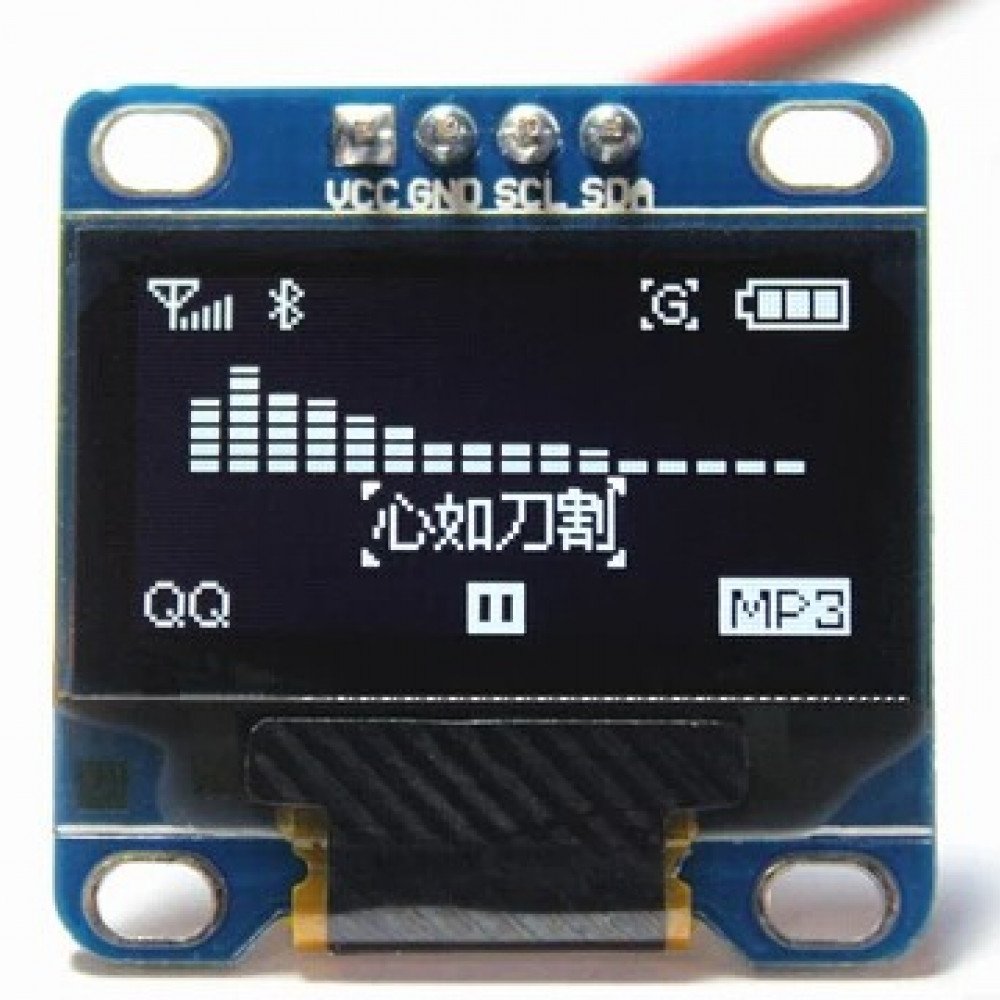 0.96inch OLED Display Module - SPI/I2C - 128x64 - 4Pin (White)
