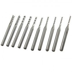 10pcs 1.3mm-3.175mm Embouts de gravure pour broyeurs à carbure pour PCB CNC 10pcs 1.3mm-3.175mm Embouts de gravure pour broyeurs à carbure pour PCB CNC