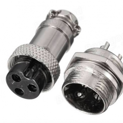 Gx16 3 pin 16mm M/F connecteur circulaire  Gx16 3 pin 16mm M/F connecteur circulaire