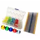 300 pcs LED Lumière Blanc Jaune Rouge Vert Bleu Kit + 300 pcs 200 ohms résistances