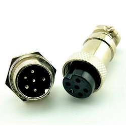 Gx16 6 pin 16mm M/F connecteur circulaire  Gx16 6 pin 16mm M/F connecteur circulaire