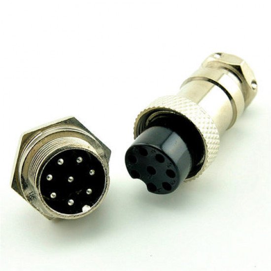 Gx16 8 pin 16mm M/F connecteur circulaire 