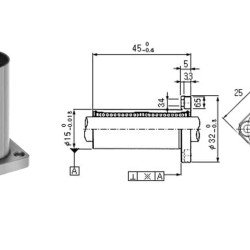Roulement linéaire carré LMK8LUU 8 mm