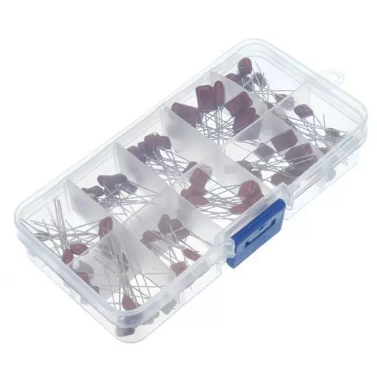 Kit d'assortiment de condensateurs de polyester métallisé 100 pcs, 10nF ~ 470nF Kit d'assortiment de condensateurs de polyester métallisé 100 pcs, 10nF ~ 470nF