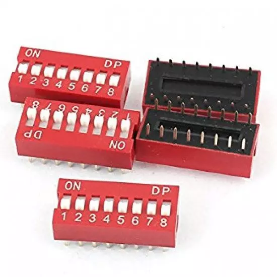 2.54mm   Interrupteur  Rouge DIP DS-10