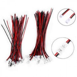Micro JST 1.25 Câble mâle et femelle à 2 broches Micro JST 1.25 Câble mâle et femelle à 2 broches