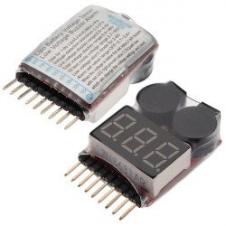 1-8 S Lipo Batterie Testeur de Tension et Basse Tension Alarme  1-8 S Lipo Batterie Testeur de Tension et Basse Tension Alarme