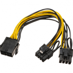 Câble répartiteur d'alimentation PCI-E 8pin à 2x 6 + 2pin 18AWG 20CM Câble répartiteur d'alimentation PCI-E 8pin à 2x 6 + 2pin 18AWG 20CM