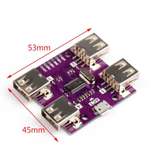 CJMCU-204 Module de contrôleur haute vitesse USB 4 ports HUB USB DC 5V 500mA