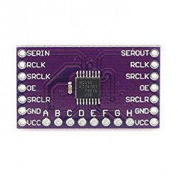 74HC595 Registre à décalage 8 bits avec enregistrement  74HC595 Registre à décalage 8 bits avec enregistrement