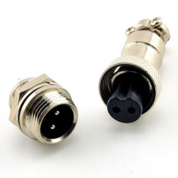 GX16-2 2 Broches 16mm Mâle-Femelle  Connecteur Circulaire  GX16-2 2 Broches 16mm Mâle-Femelle  Connecteur Circulaire