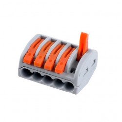Wago  Bloc de jonction de serre-câble à 5 ports Wago  Bloc de jonction de serre-câble à 5 ports