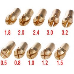 10pcs forets de mandrin à pince  en bronze  0.5-3.2mm 10pcs forets de mandrin à pince  en bronze  0.5-3.2mm