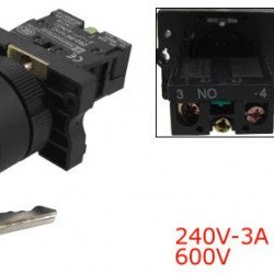 Sélecteur rotatif à clé 2 positions 