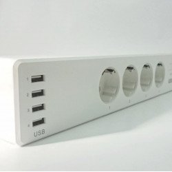 Axiom Rallonge Multiprise Connectée Wi-Fi AX2044USB Axiom Rallonge Multiprise Connectée Wi-Fi AX2044USB
