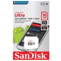 Carte mémoire microSDHC 16GB SANDISK Carte mémoire microSDHC 16GB SANDISK